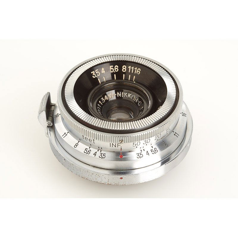 Nikon W-Nikkor-C 3.5/3.5cm , SN: 9101134, c.1950: early 'Tokyo' wide angle lens for Nikon M, rear engraved 'MADE IN OCCUPIED JAPAN' - ex Tad Sato collection