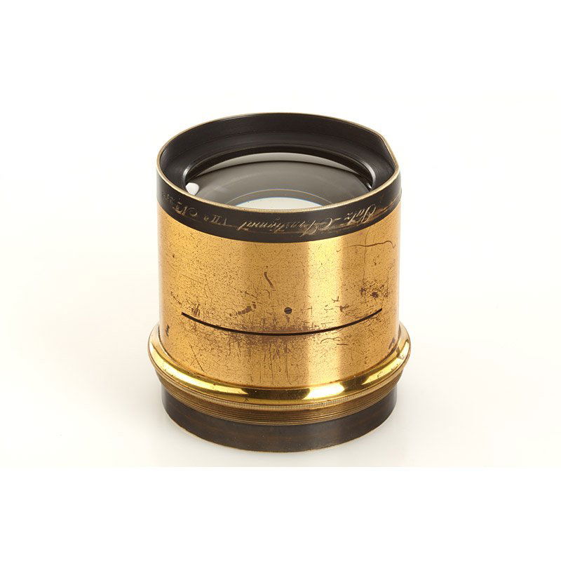 Carl Zeiss Jena Satz-Anastigmat VIIa, SN: 18598, 1: extremely rare land-scape casket lens in fine condition, according to Thiele this lens was finished on November 1st, 1896 and should have a focal length of 656mm, in fact it is approx. 90cm, total hei