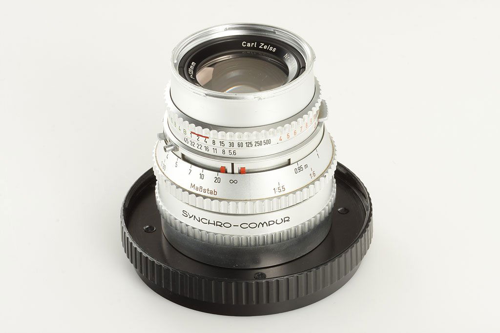 Carl Zeiss S-Planar 5.6/120mm, SN4166631, c.1965: rare S-Planar with clean optics, a few small cleaning marks on front lens element, keeper, maker's box