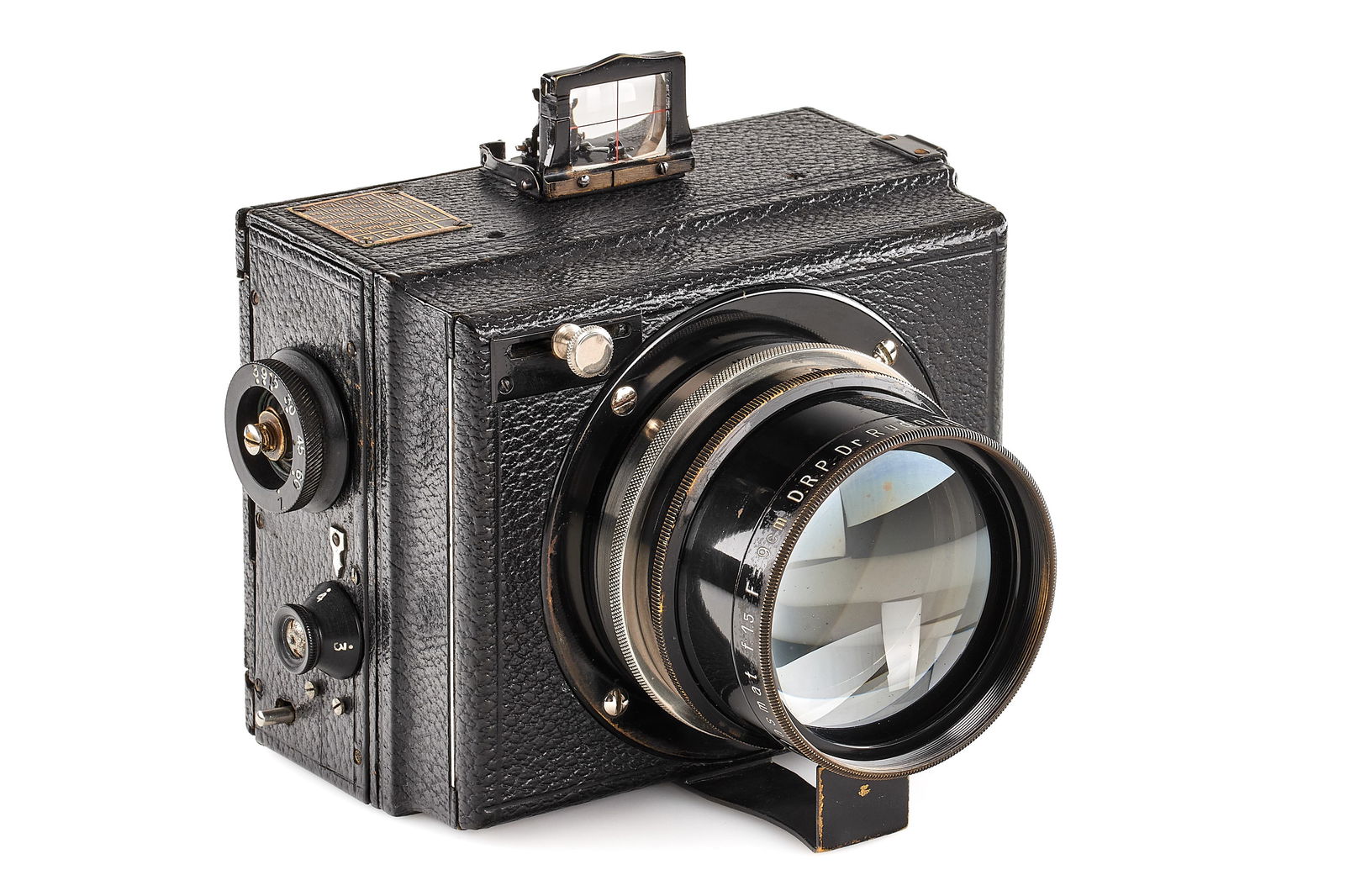 Bentzin Record-Primar 6x9cm with Meyer Plasmat 1.5/9cm *: Extremely rare non-folding 'Night' Primar, only 3 exemplars are known to exist, here in beautiful, almost mint condition, focal-plane shutter not operable, with rare Hugo Meyer Plasmat 1.5/9cm no.5028