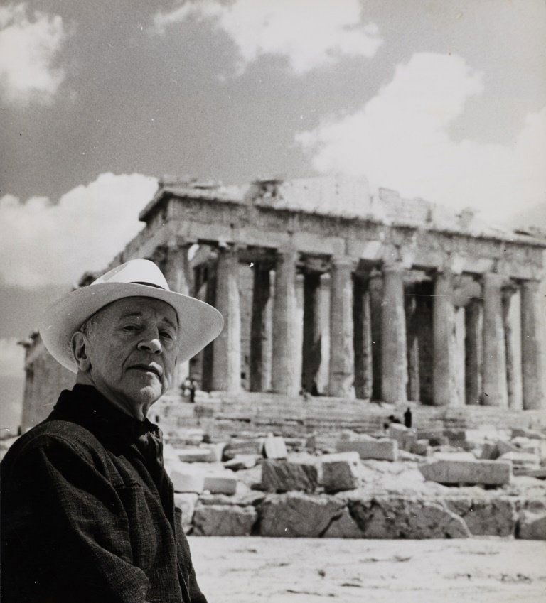 CECIL BEATON (1904–1980) Arthur Rubinstein in front of: Vintage silver print 23,2 x 20,5 cm (9.1 x 8.1 in) Press stamps (Camera Press & LYNX) and label with typographic inscription including photographer's credit on the reverse