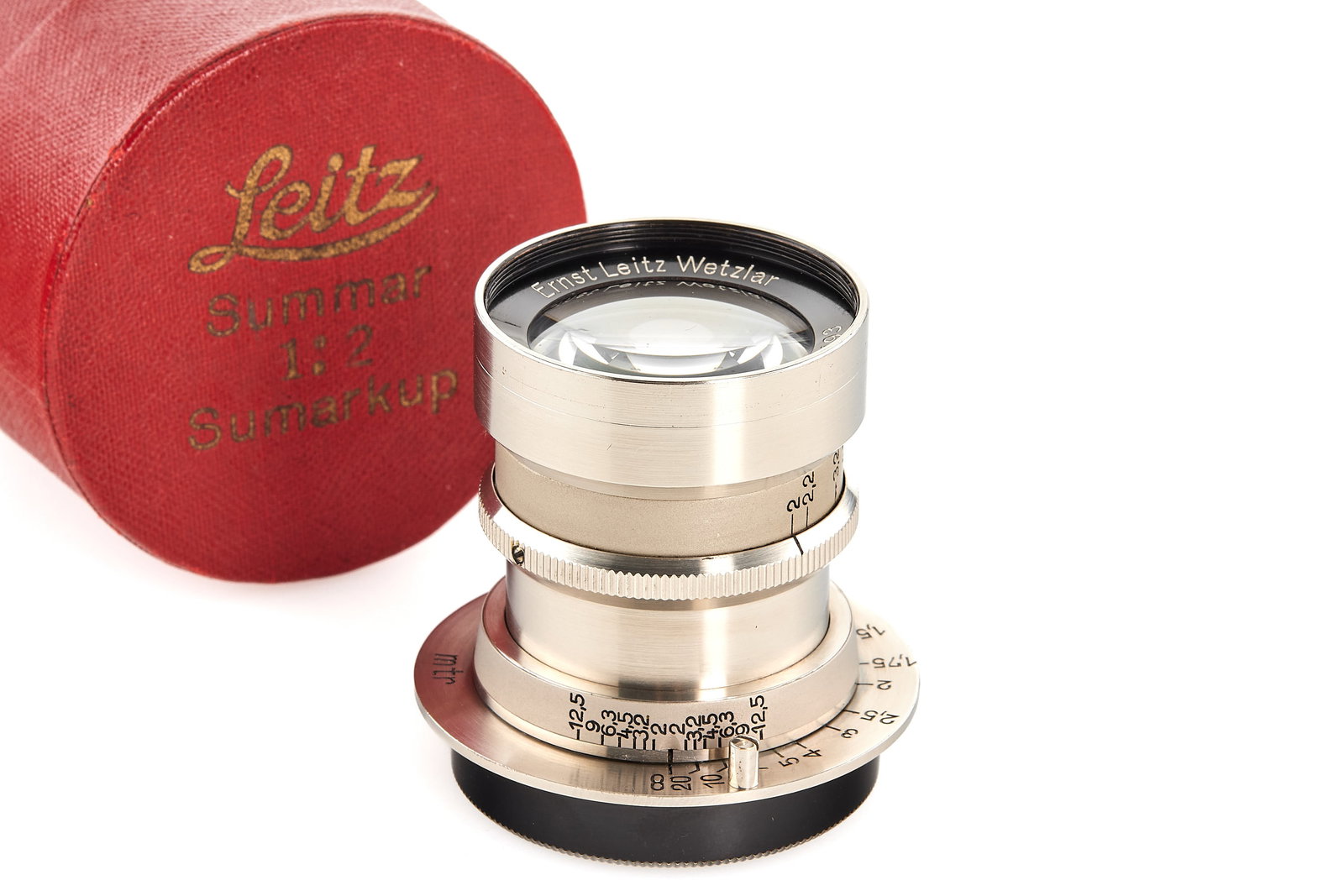 Summar 2/5cm nickel rigid First Batch: Beautiful rare extremely early rigid Summar from the very first batch of production (nos.167001-168000), in almost mint condition, optics only showing a few light cleaning marks, with rear cap and