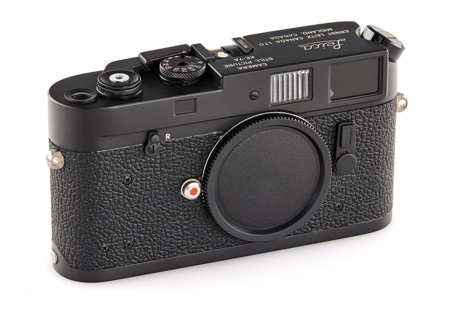 Leica KE-7A Dummy *: An interesting, rare and original dummy KE-7A body, assembled in the 1980s for presentation and display purposes from remaining KE-7A components combined with later-production parts. The camera is in