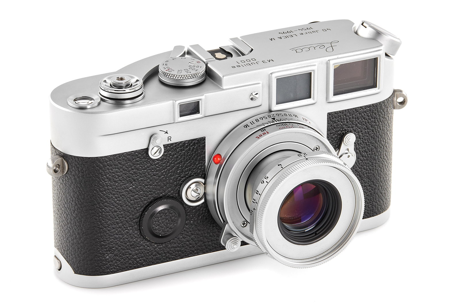 Leica M3 “Jubilee?? 0001 – Prototype of the Leica M6J Anniversary Edition: In 1994 Leica introduced a prestigious anniversary edition of 1,640 cameras to celebrate the 40th anniversary of the Leica M system. The Leica M6J combined the iconic design language of the early Leic