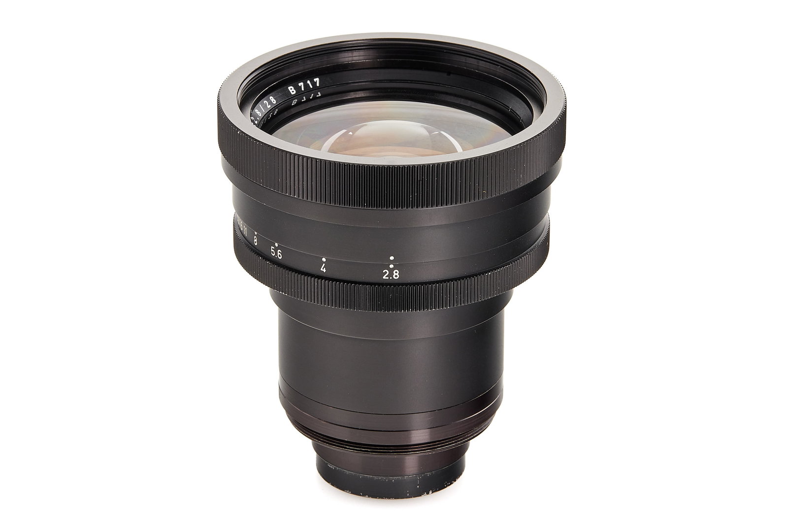 Elcan Elmarit-R 2.8/28mm prototype *: Very rare prototype Elcan-R lens head in nice condition, with some traces of corrosion on the rear and optics showing some light haze, optical formula B717. SN: 0000783
