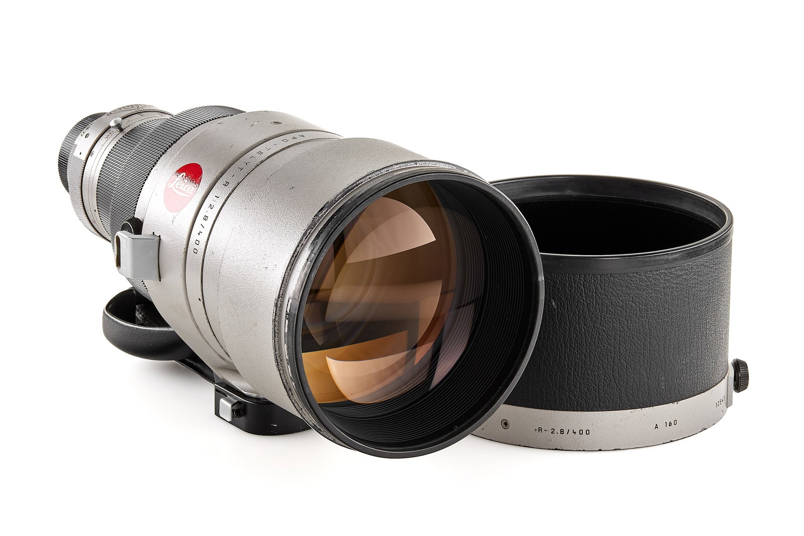 Leica Apo-Telyt-R 2.8/400mm prototype *: Extremely rare prototype APO-Telyt-R 1:2.8/400mm, produced in the late 1980s and subjected to extensive field testing in connection with the 1988 Seoul Olympic Games. Following this testing phase and 