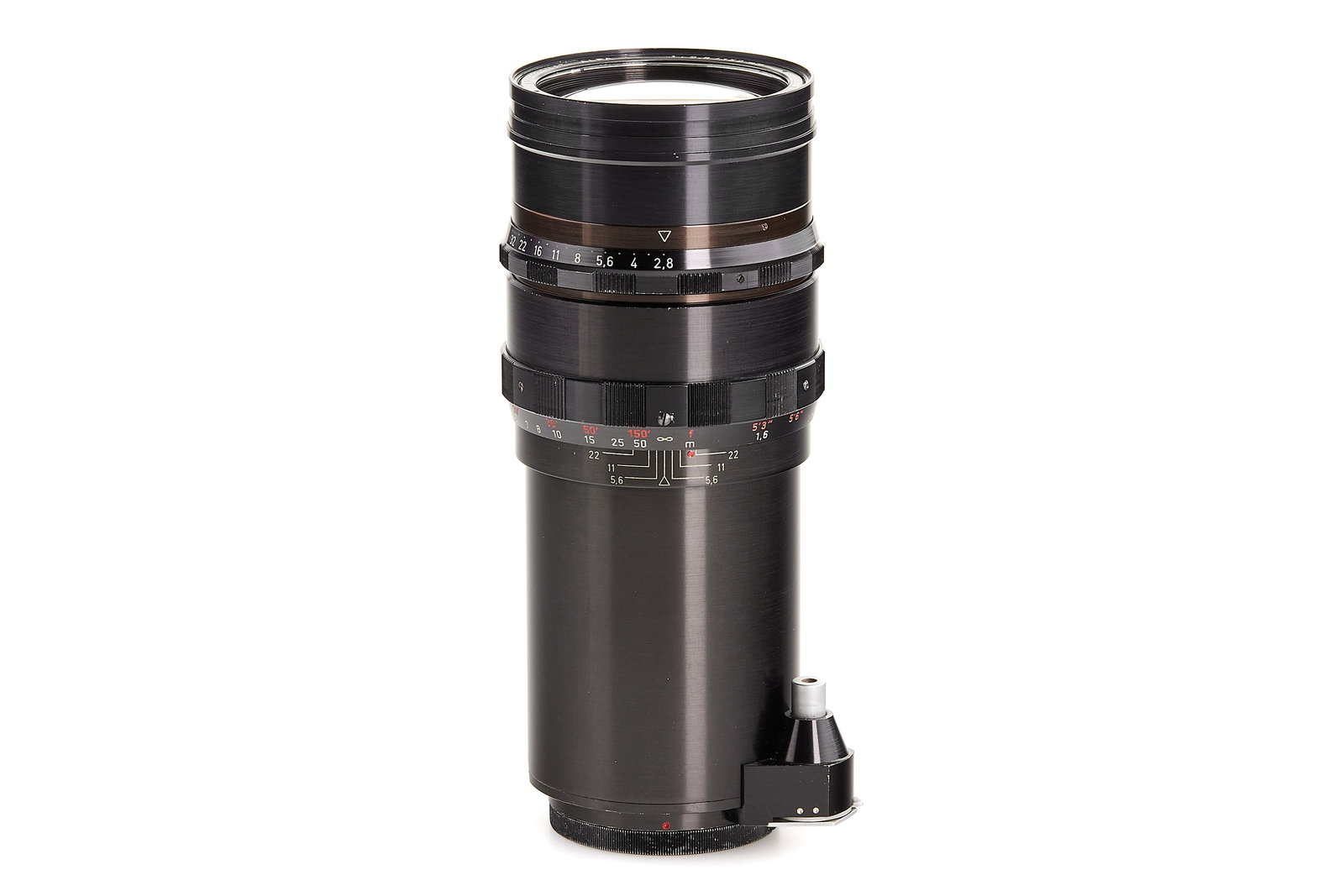 Kinoptik f. Alpa 2.8/150mm Apochromat: Very rare automatic Alpa lens KINAST, only 324 units produced, in very good cosmetic condition, good optics with very few small cleaning marks on the front element, aperture mechanism not working, inc