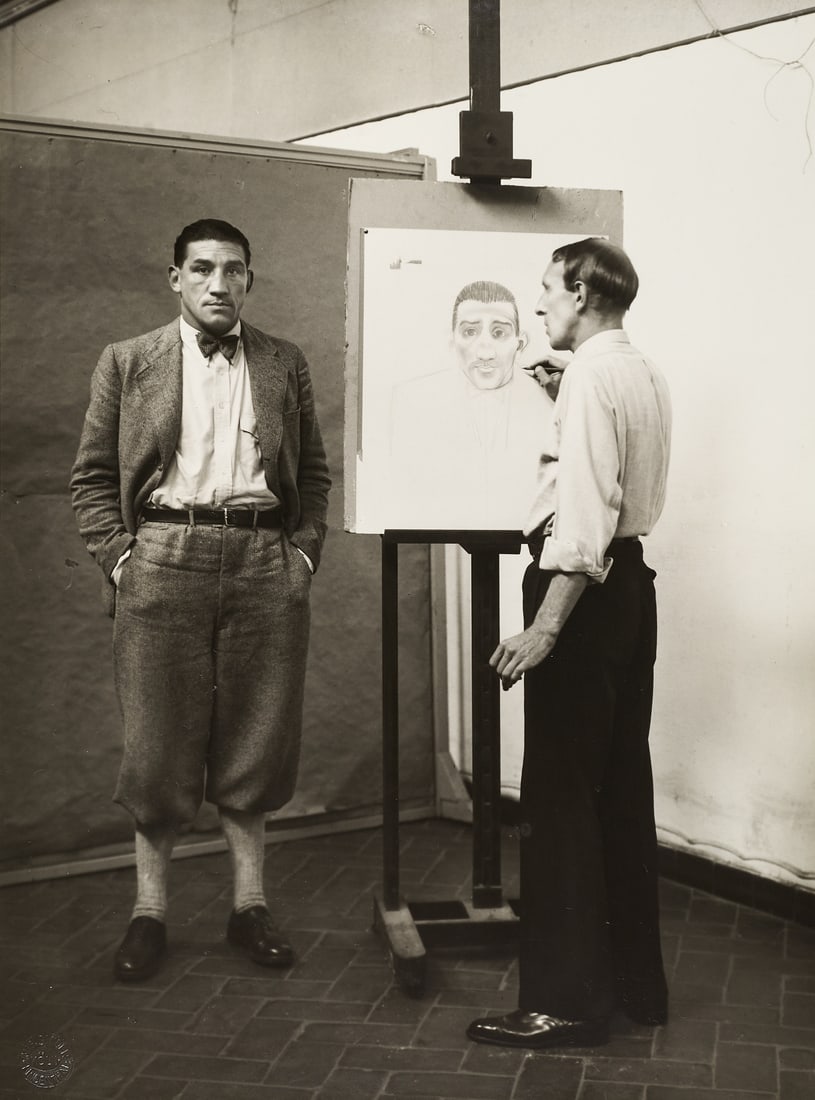 AUGUST SANDER (1876–1964) - Painter Heinrich Hoerle portrays the Boxer Hein Domgörgen, 1927 (1 of 3)