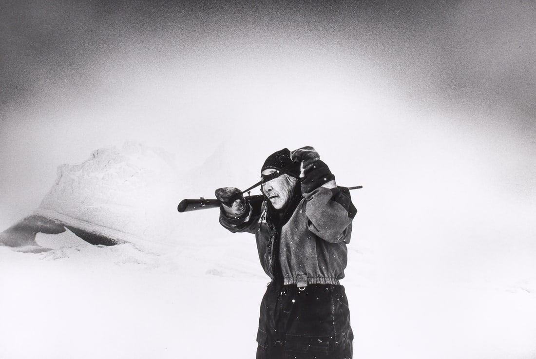 RAGNAR AXELSSON (*1958) - Hunter, Greenland, Cape Hope 2022: Gelatin silver print, printed 2026 27,2 x 40,1 cm (10.7 x 15.8 in) Signed and titled by the photographer in pencil on the reverse Leica Darkroom Edition #1/3 PROVENANCE the print comes directly from t