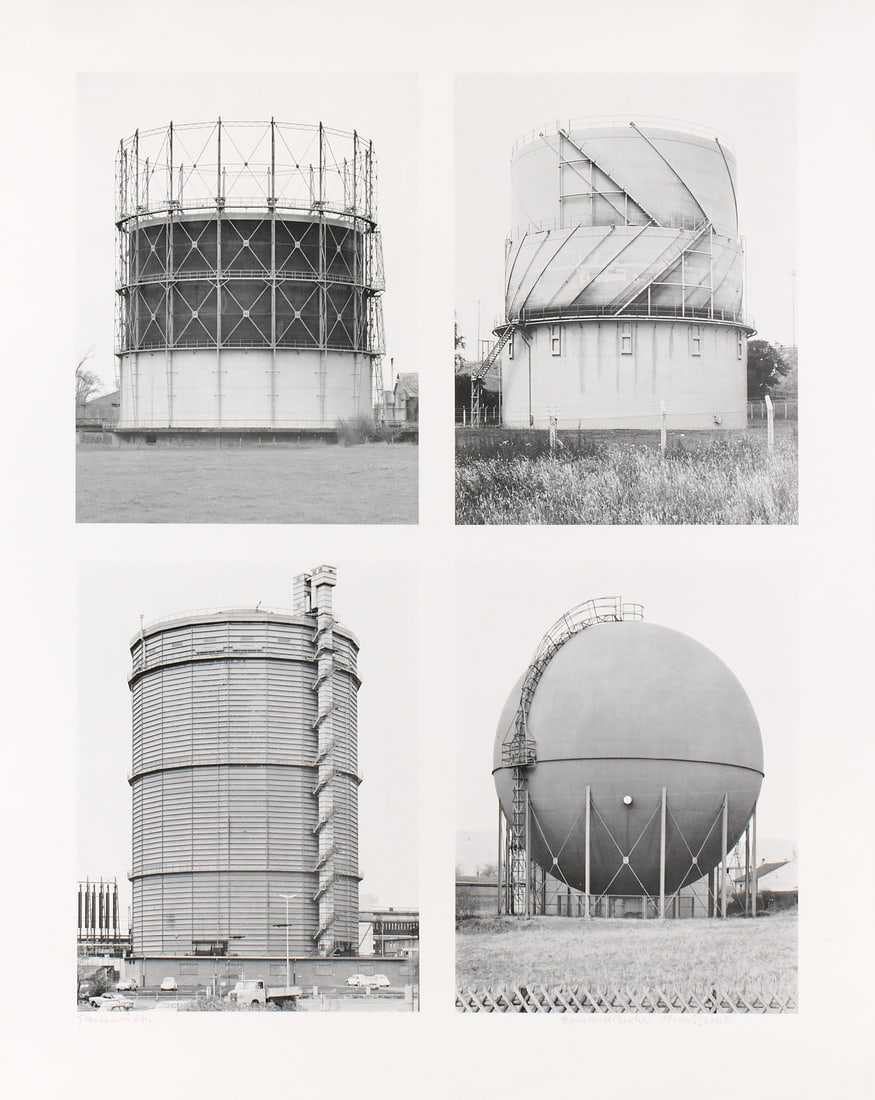 BERND BECHER (1931–2007) HILLA BECHER (1934–2015) - Vier Gasometer (Anonyme Skulpturen), 1973 (1 of 6)