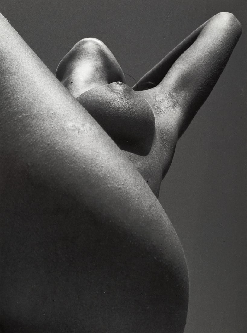 LUCIEN CLERGUE (1934–2014) - Nu de la plage, France 1966: Gelatin silver print, printed 2000 36,4 x 26,9 cm (14.3 x 10.6 in) Signed by the photographer in ink in the margin; Titled, dated and numbered by the photographer in ink and pencil on the reverse, Edi