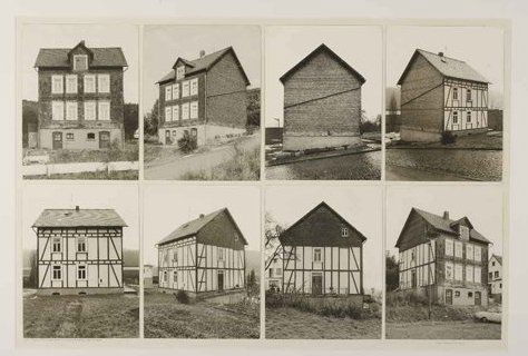 BERND BECHER / HILLA BECHER (1931–2007)(* 1934): ‘Ansichten eines Wohnhauses in Birken bei Siegen’, 1971, 8 Vintage silver prints, mounted and framed , 24 x 18 cm, Signed by Bernd Becher in pencil in the image lower right, titled in the lower le