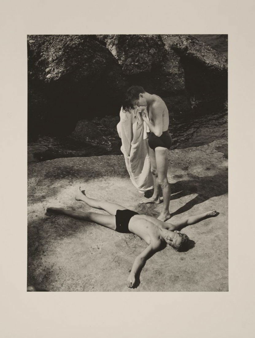 HERBERT LIST (1903–1975): ‘Nach dem Bade’ (After the bath Gelatin silver print, printed in the 1990s 29,8 x 23,4 cm Photographer's estate stamp with handwritten title, edition number and date on the reverse, signed by Max