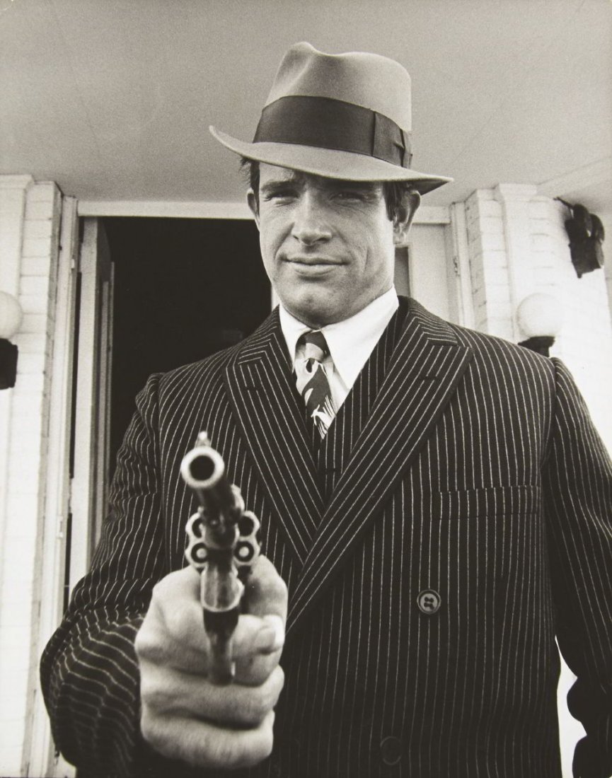 FLOYD McCARTY (1913–1999): Warren Beatty – ‘Bonnie & Clyde’, USA 1968 Vintage silver print 35,2 x 27,7 cm Photographer's stamp and “BONNIE & CLYDE” Warner Bros. stamp on the reverse