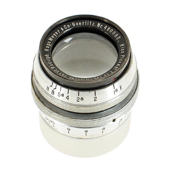Leica: Meyer Kino-Plasmat 1.5/1 5/8': extremely rare lens in original Leica screw-mount (condition: B, serial no: 460092) Leica: Meyer Kino-Plasmat 1,5/1 5/8" Extrem seltenes Objektiv mit original Leica Schraubanschluss (Zustand: B, Serie