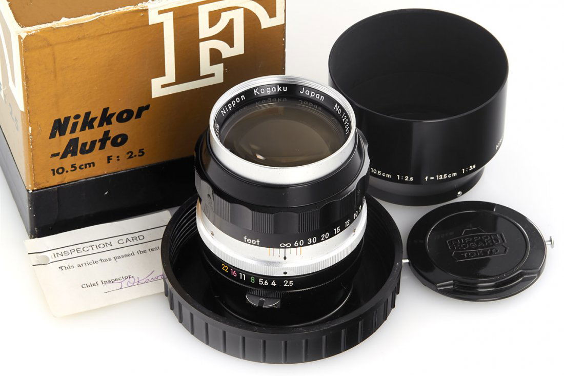 Nikon 2.5/10.5cm  Nikkor-P Auto Nippon Kogaku, 1960, (1 of 4)