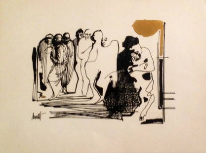 Raymond MORETTI - Serigraphy signed in the plate: Raymond MORETTI Serigraphy signed in the plate "Alex Hagaerts" - Monaco printed on the back Dimensions: 37 cm x 28 cm (14.6 x 11 inches)