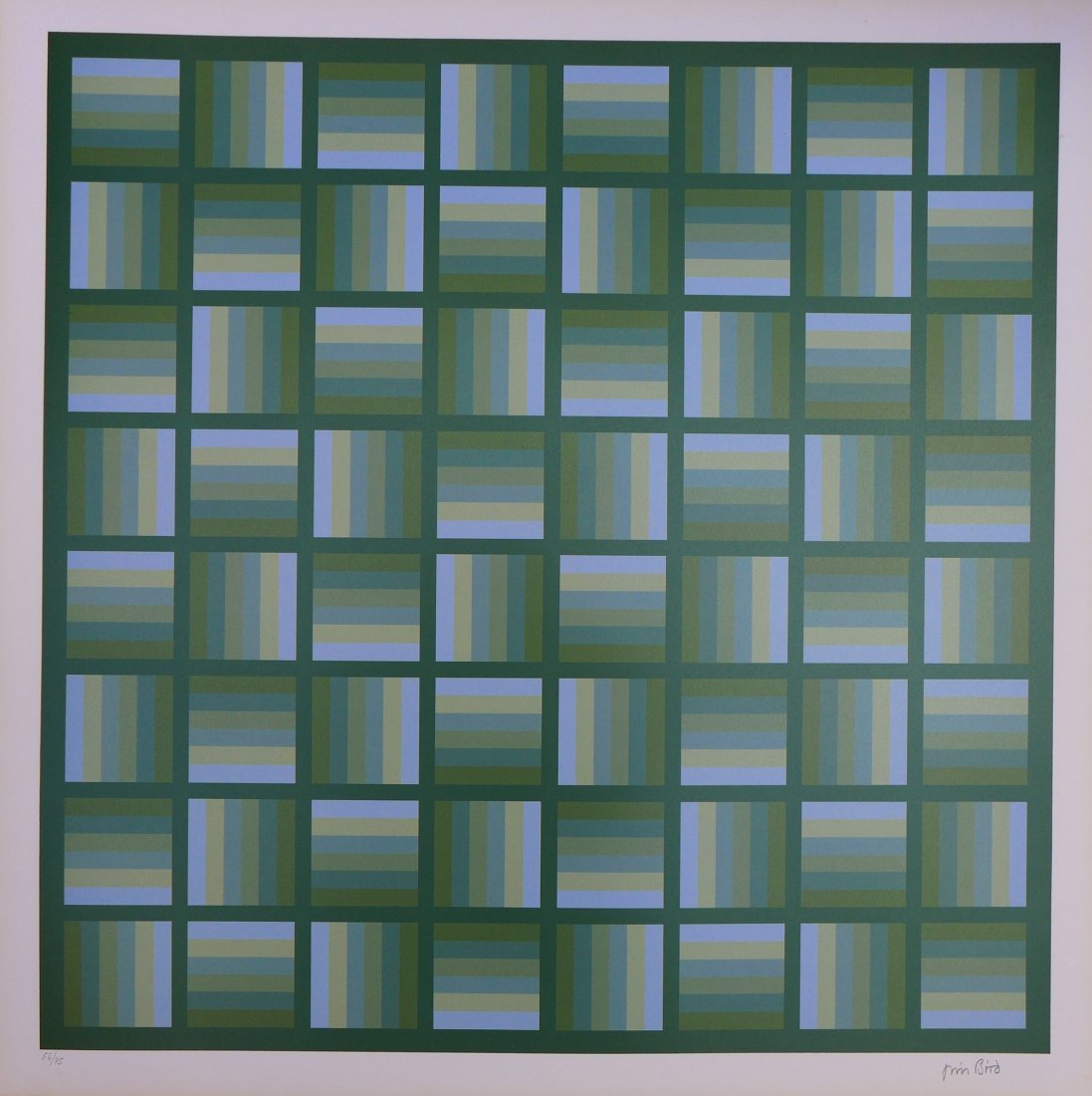 Jim Bird "Tribute to Vasarely, 1972 10 lithographs (1 of 10)