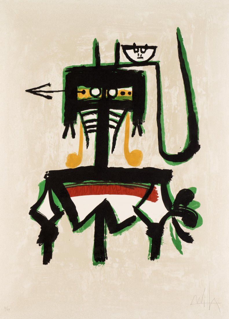 Wifredo Lam "Joan Prats", 1976 signed lithograph (1 of 1)