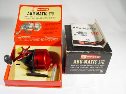 Garcia Abu Matic 170 Reel: Comes in display box with oil bottle and all papers. Grade: A10/M10