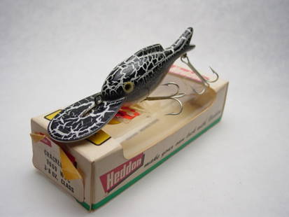 Heddon 8000 Crackleback Lure: WBC Crackleback in box. Grade: Mint