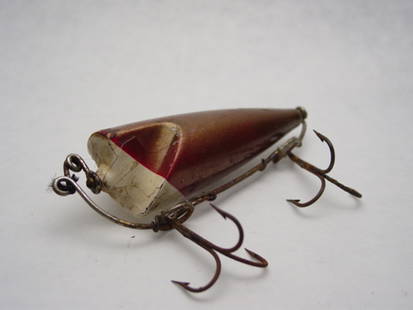 Bite-em Bait Lure: Copper and White finish. Grade: Average