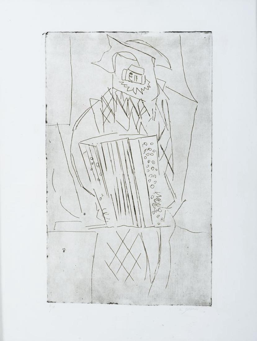 GINO SEVERINI Acquaforte cm 63 x 48,5: GINO SEVERINICortona 1883 - Parigi 1966Senza TitoloAcquaforte cm 63 x 48,5Lastra cm 48,5 x 29,5Tiratura Ex 6/20Firma in basso a destra