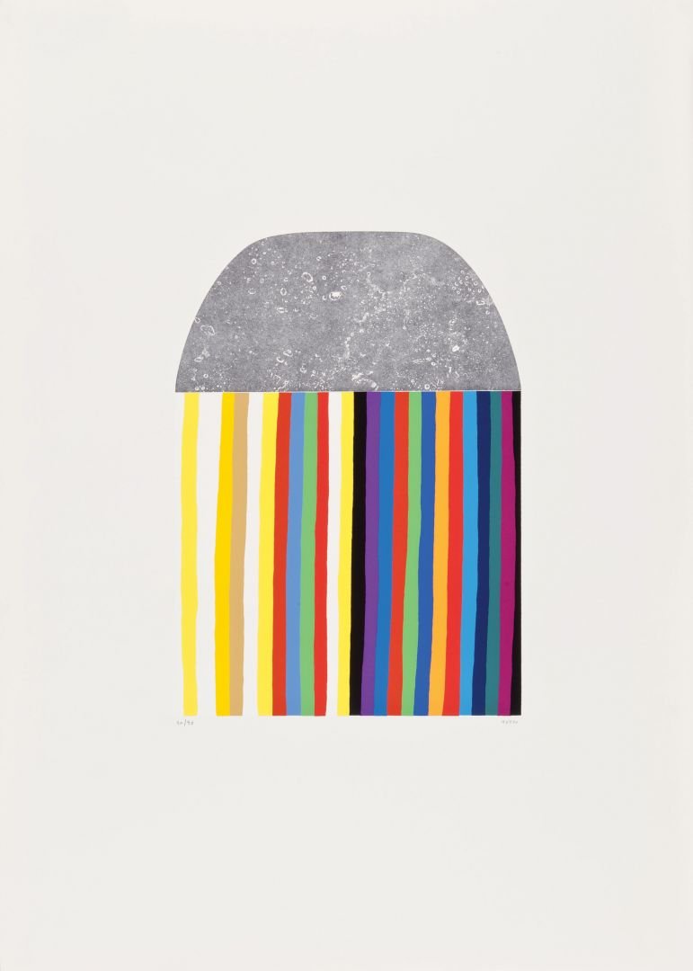 ALBERTO BURRI Citt di Castello 1915 - Nizza 1995.: ALBERTO BURRI Citt di Castello 1915 - Nizza 1995 Etching F, 1975 Etching and silk screen G, 1975 Etching H, 1975 Three etching, ex. 40/90 Sheet cm 70 x 50 Signed lower right Literature Maurizio Calves