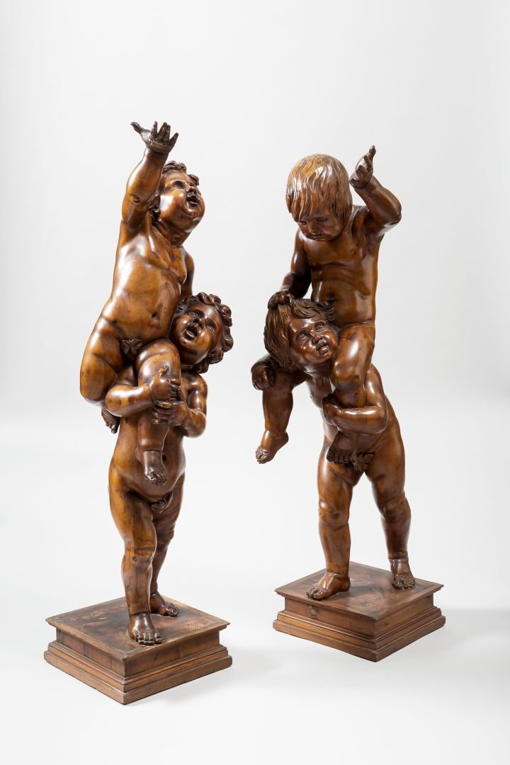 FRANCOIS RUPERT CARABIN Pair of sculptures in fruit (1 of 1)