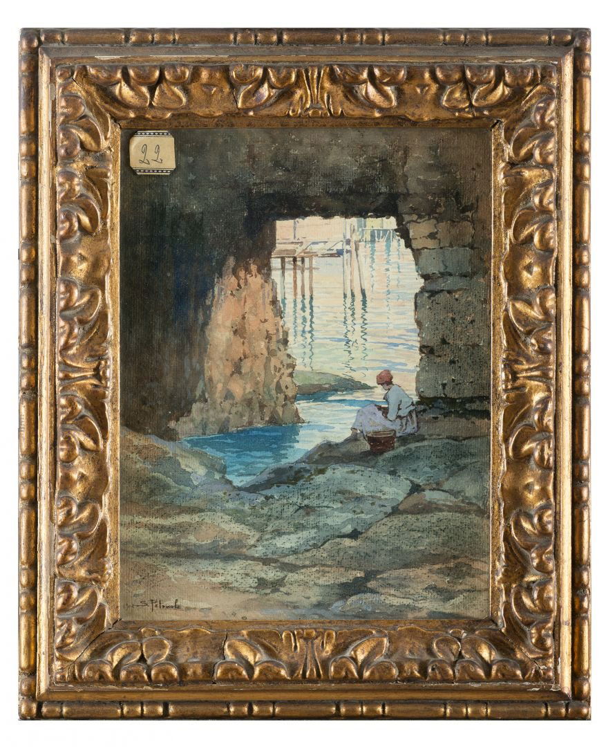 SALVATORE PETRUOLO "Woman in a sea cave" 1902 (1 of 1)