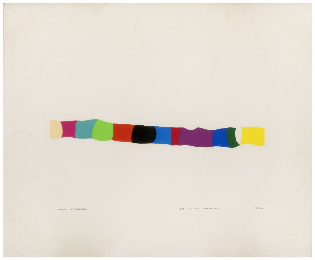 ALBERTO BURRI C2 1972 Serigraph: ALBERTO BURRI â€‹CittÃ di Castello 1915 - Nizza 1995 C2 1972 Serigraphe ex Prova d'artist SheetÂ cm 43 x 53,5 Image cm 24,7 x 35 Signature lower right Â