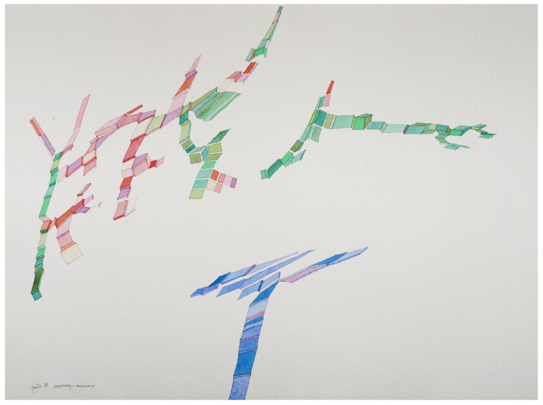 ACHILLE PERILLI 1988 Watercolor cm 56x76: ACHILLE PERILLI Roma 1927 Melancholic Charachter 1988 Watercolor on cardboard cm 56 x 76 Signature, date and title lower left Authentic by Futurarte Gallery