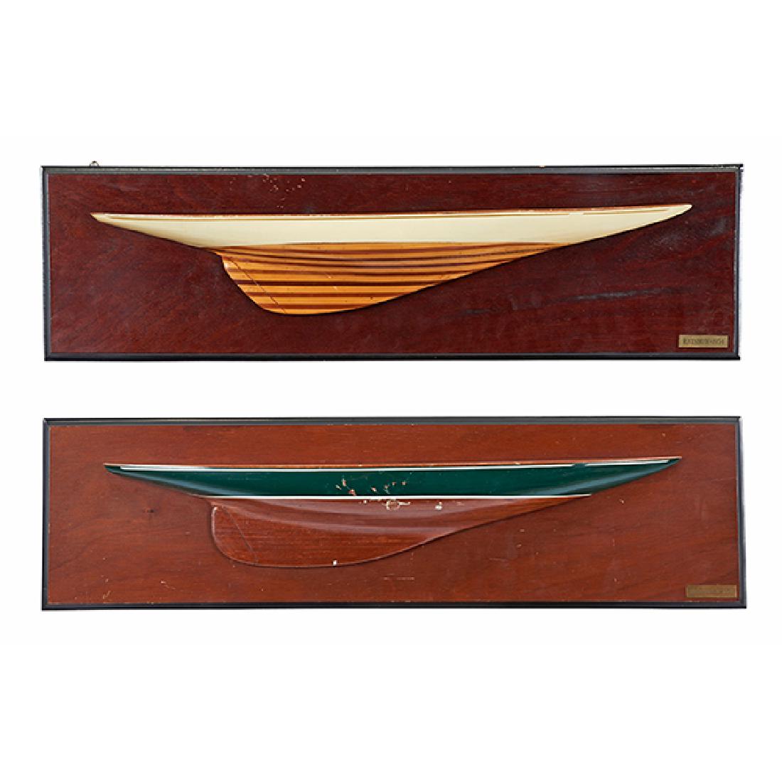 Nautical, Half Hull Models, a pair: Shamrock V - 1930 (1 of 1)