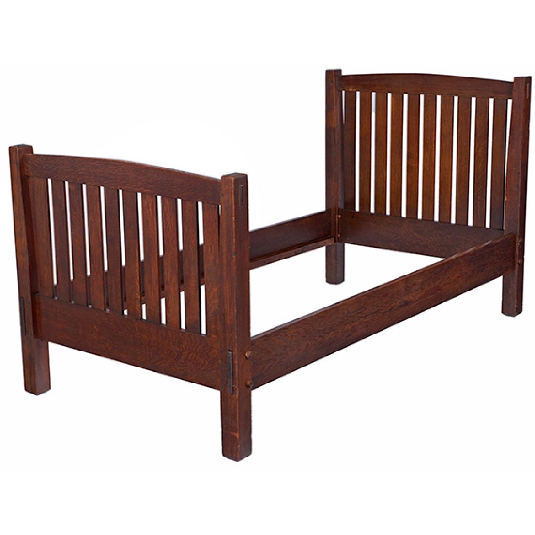 L & JG Stickley, Knock-down bedstead, variation of #92, (1 of 1)