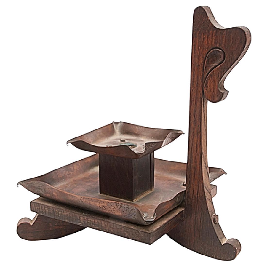 Charles Rohlfs (1853-1936), candlestick, Buffalo, NY, (1 of 1)