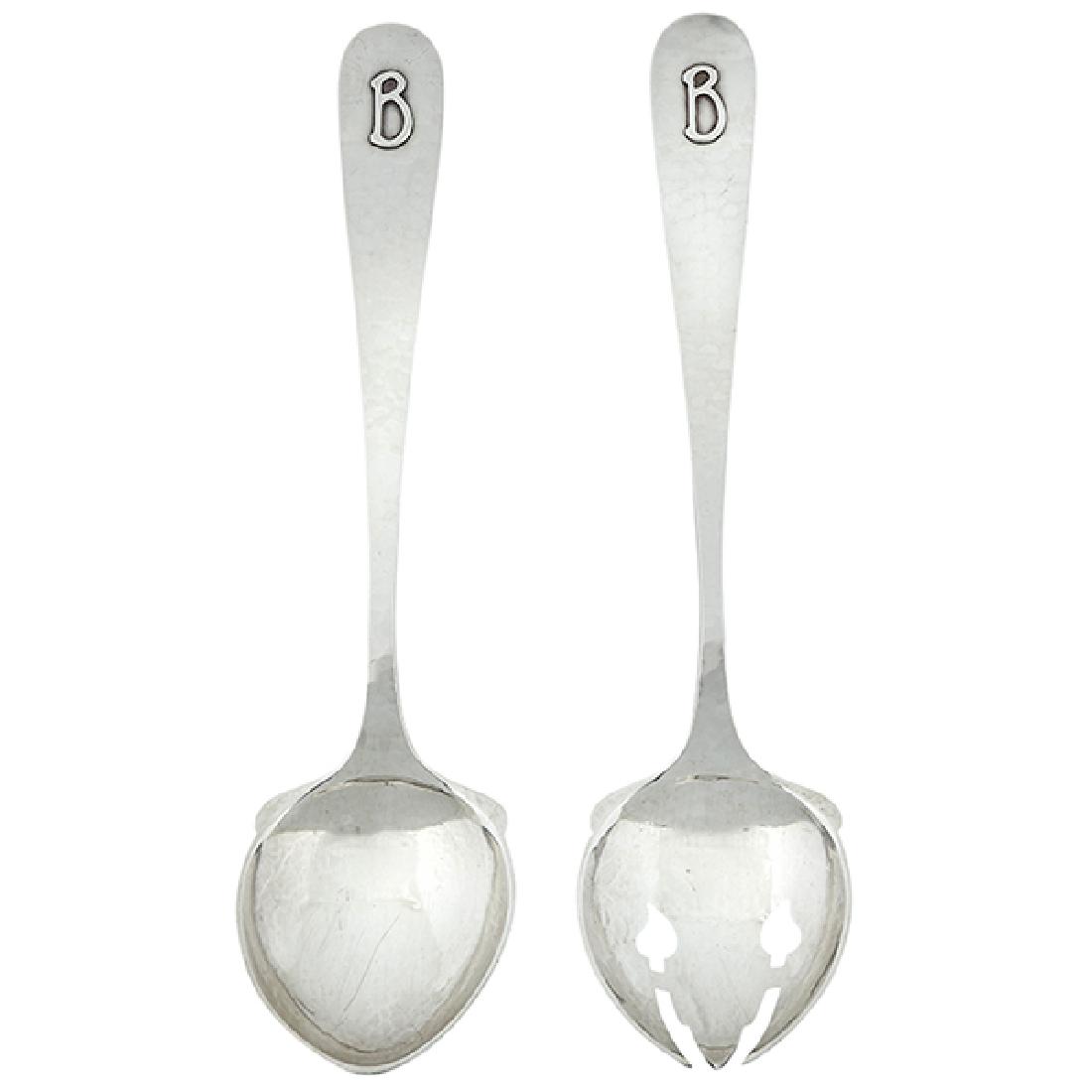 The Kalo Shop, salad serving set: spoon and fork, #10L, (1 of 1)