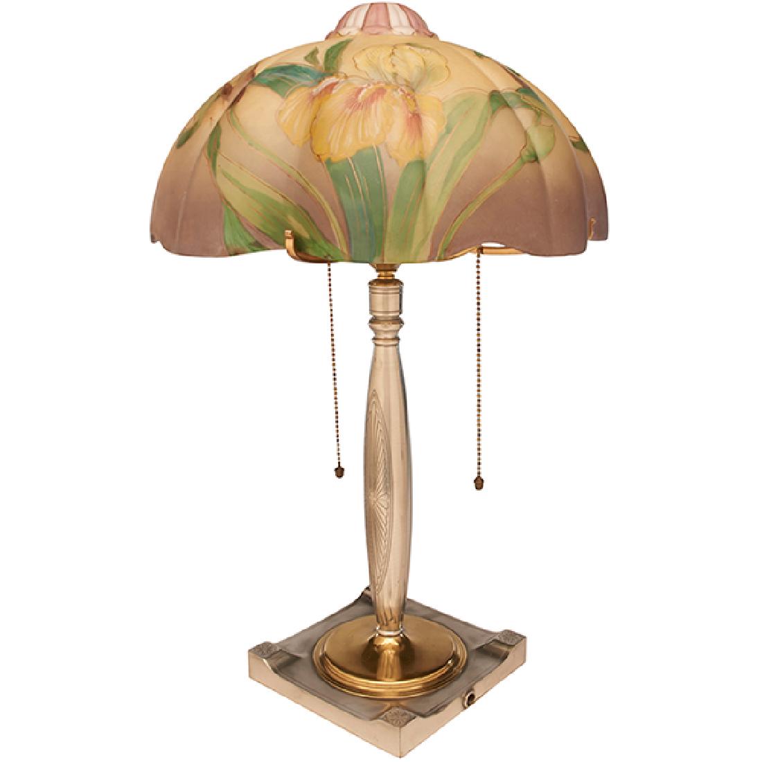 The Pairpoint Corporation, Plymouth Iris table lamp on (1 of 1)