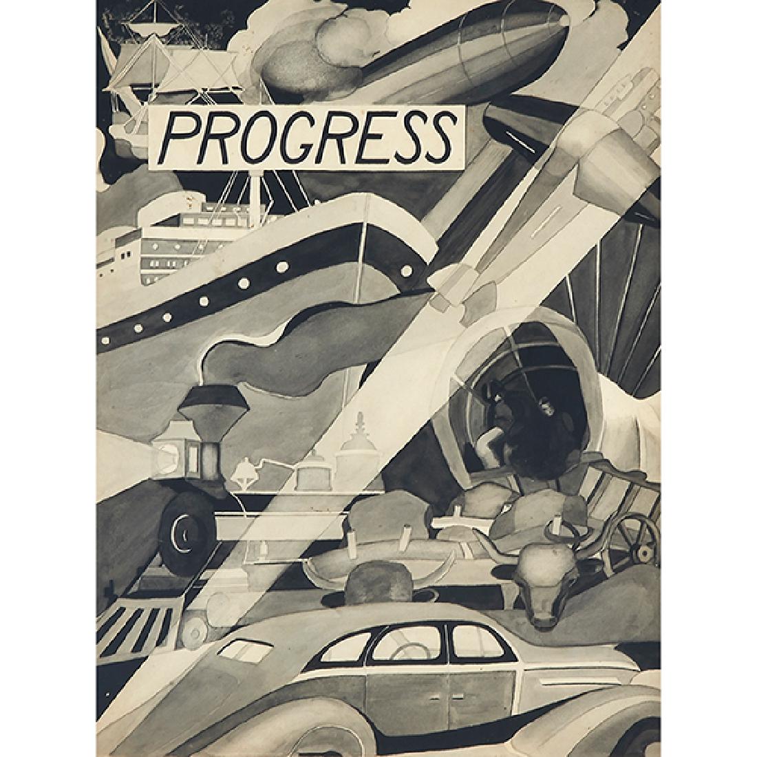 Grace Hermann, (American, 20th century), Progress, c. (1 of 2)