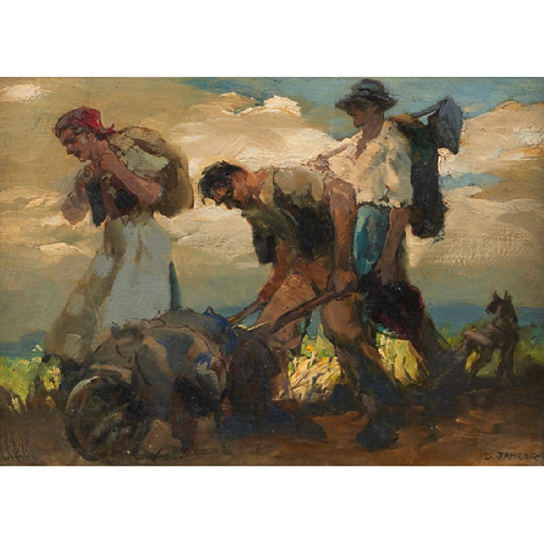 Louis Jambor, (American, 1884-1955), Homeward, oil on (1 of 2)