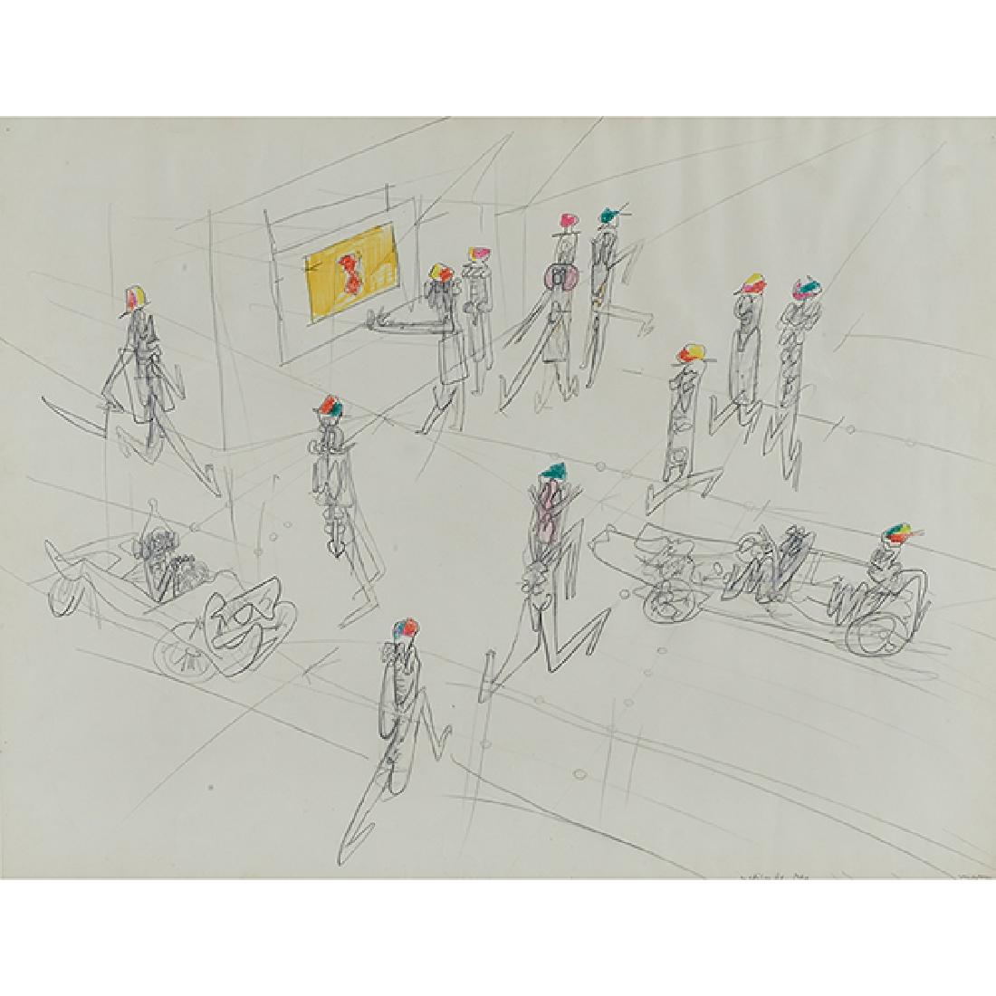 Roberto Matta, (Chilean, 1911-2002), Madison Avenue (1 of 2)