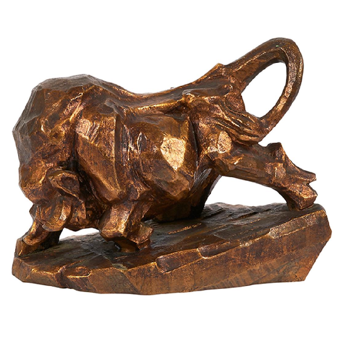 Artist Unknown, (20th century), Bull, bronze, signed in (1 of 1)