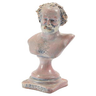 Robert Arneson, (American, 1930-1992), Self Portrait: Robert Arneson, (American, 1930-1992), Self Portrait Trophy Bust, ceramic, stamped, 7.5"h Provenance: Provenance: Marianne Deson Gallery, Chicago, Illinois Private collection, Chicago, Illinois Wright