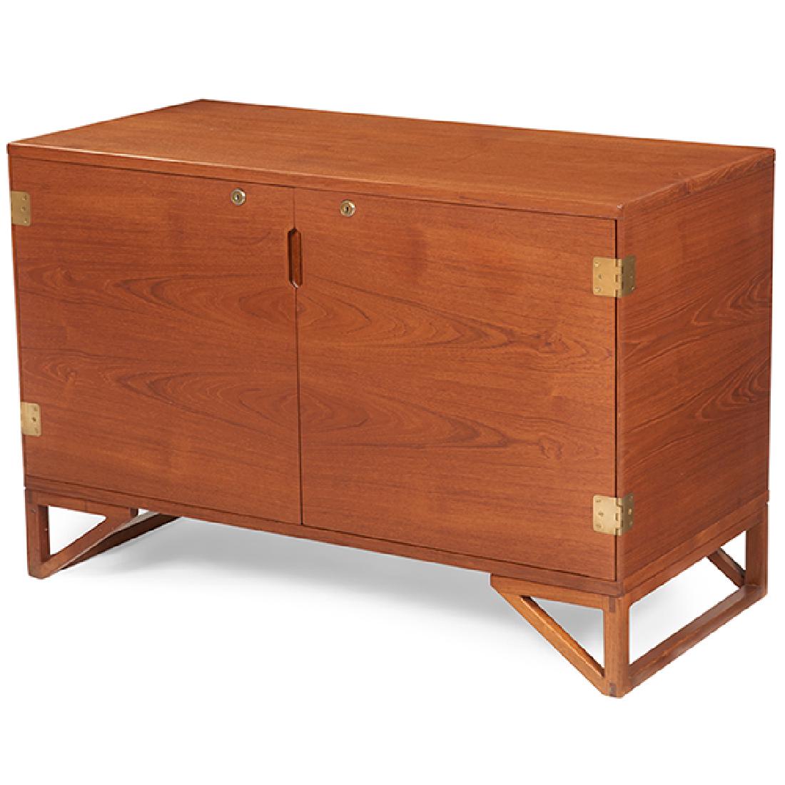 Svend Langkilde, cabinet, Denmark, 1960s, teak, brass (1 of 1)