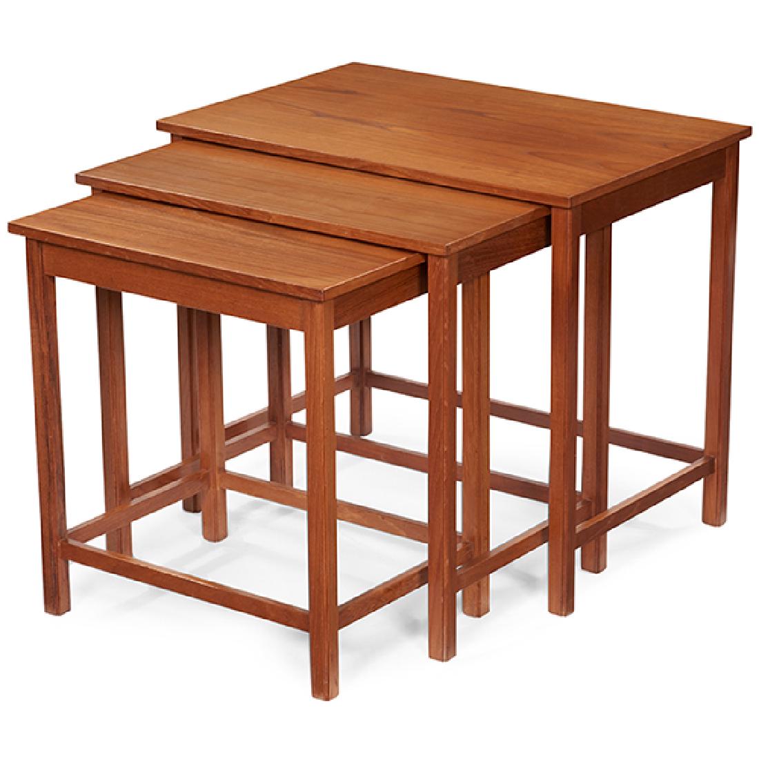 Hans C. Andersen, nesting tables, three, Denmark, (1 of 1)