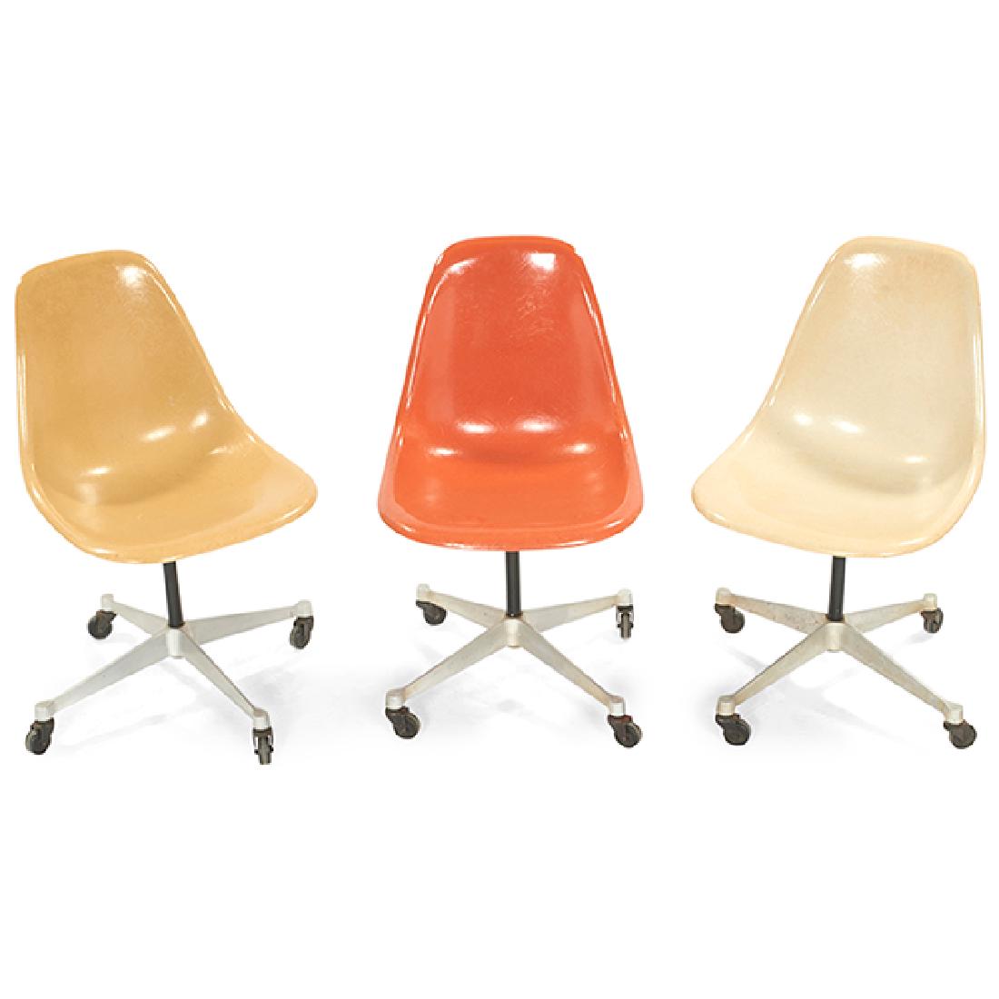 Charles & Ray Eames chairs, 3, fiberglass Herman Miller (1 of 1)