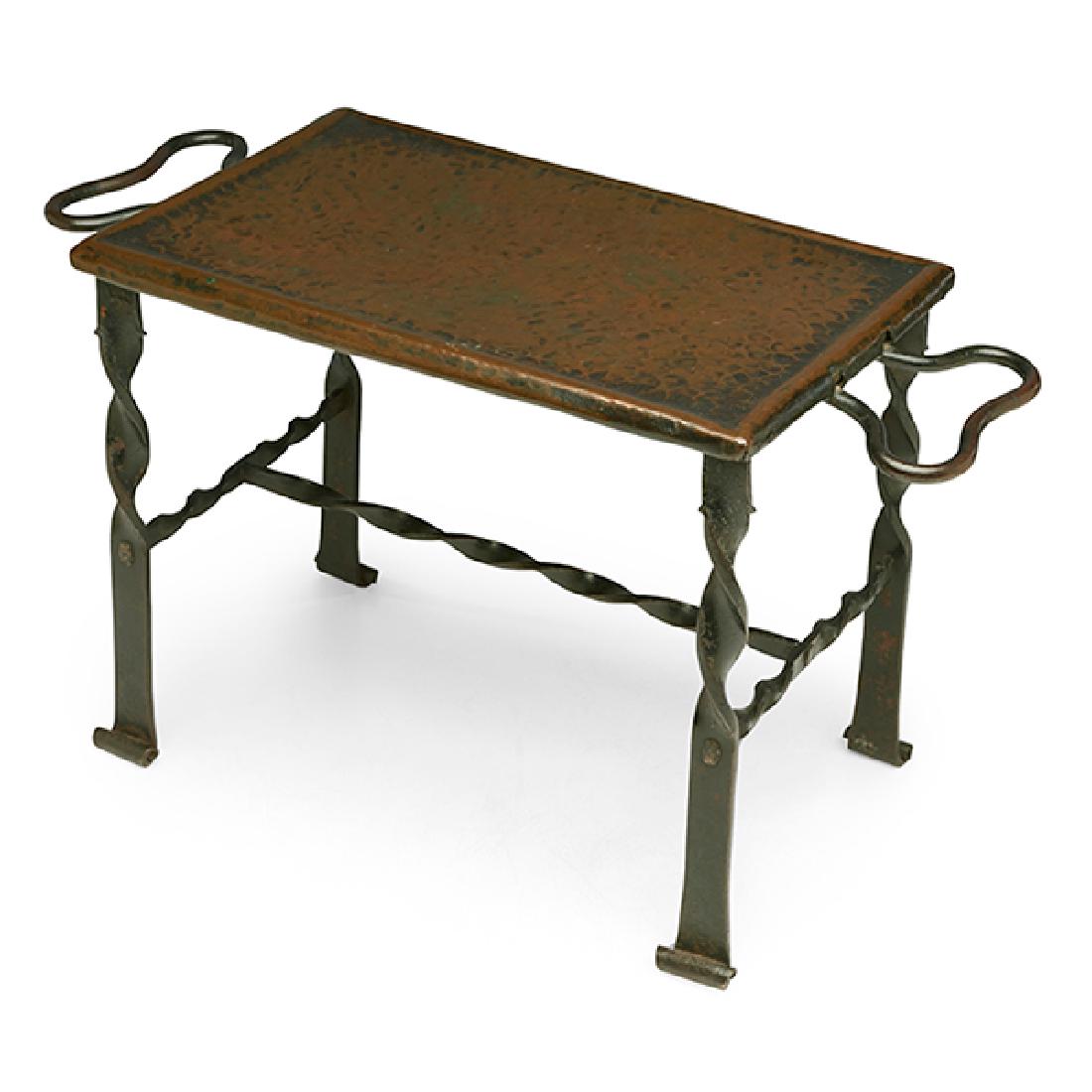 Arts & Crafts, serving stand, wrought iron, 14"w x (1 of 1)