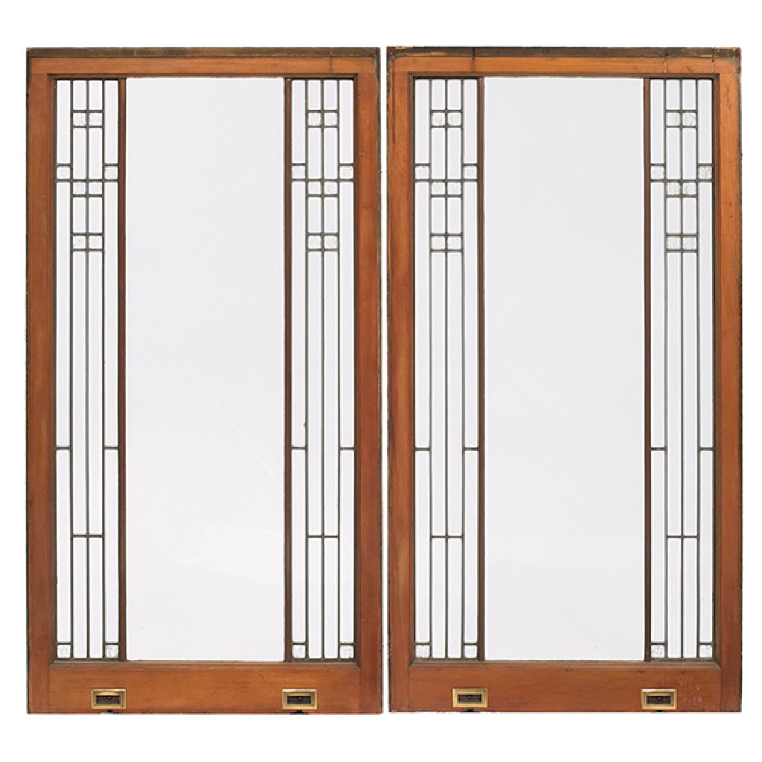 Prairie School, Geometric windows, set of ten, leaded (1 of 1)