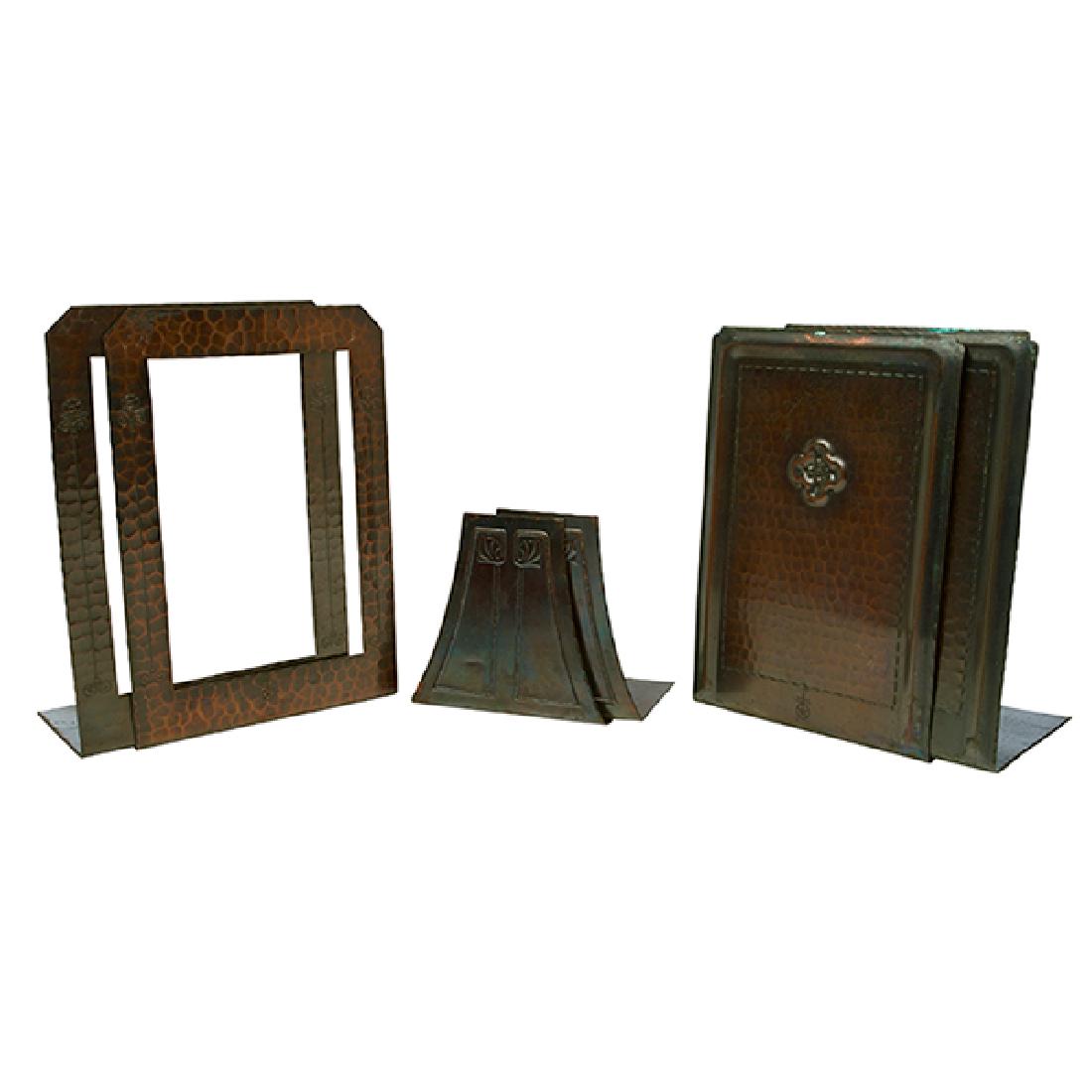 The Roycrofters, bookends, set of three pairs, East (1 of 2)