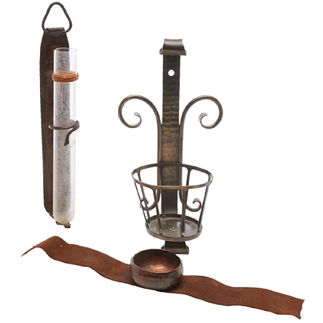 The Roycrofters, wall pocket, hanging bud vase and (1 of 1)