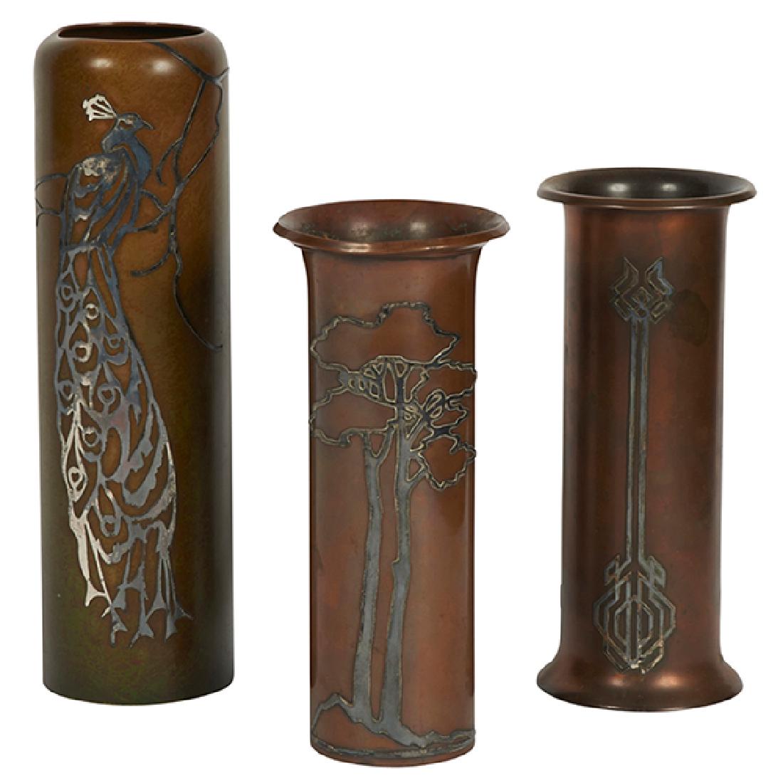 Heintz, vases, #3608C, 3591D, 3593D, three, Buffalo, (1 of 1)